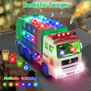 Musical 4D LED Light-Up Garbage Truck Toy with Automatic Bumping Feature