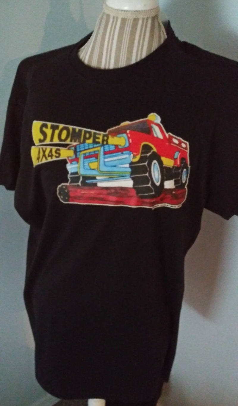 XL Black Dodge Ram 4x4 Truck Stomper Museum T-Shirt