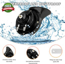Set of 2 High-Volume 12V Waterproof Electric Train Horns with Snail Raging Sound