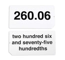 Decimal Mastery Flash Card Set, 105 Double-Sided Cards for Grades 3 and Up