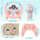 Interactive Steering Wheel Toy for Kids with Lights, Music, and Suction Cup Base