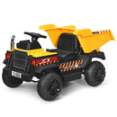 Costzon 12V Electric Dump Truck with Remote Control, Dump Bed, Shovel, and 3 Speed Options