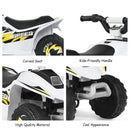 6V Electric 4-Wheel Ride-On Quad ATV for Toddlers - White