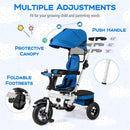 Costzon 5-in-1 Toddler Tricycle with Adjustable Push Handle and Swiveling Seat