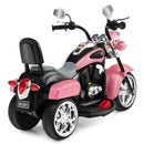 Kids' Pink 6V Chopper Motorcycle with Horn and Headlight