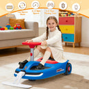 12V Rechargeable Wiggle Ride-On Car for Kids with LED Lights and Music