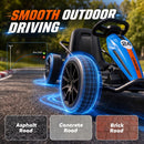 Qaba 24V Blue Electric Drift Go Kart with Dual Motors for Kids Aged 6 and Up