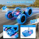 Zalneo 4WD Blue Remote Control Stunt Car with 360° Flip, 6.4 x 2.9 inches