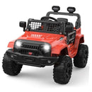 12V Electric Ride-On Truck for Kids with Parental Remote Control in Spring Red