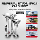Loud Chrome 3 Trumpet Train Horn Kit for 12/24V Trucks