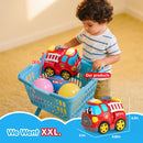 AEROQUEST Red Cartoon RC Fire Truck for Kids Ages 1-5