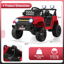12V Children’s Ride-On Truck with Remote Control, 3 Speed Options, LED Lights, and Music Player