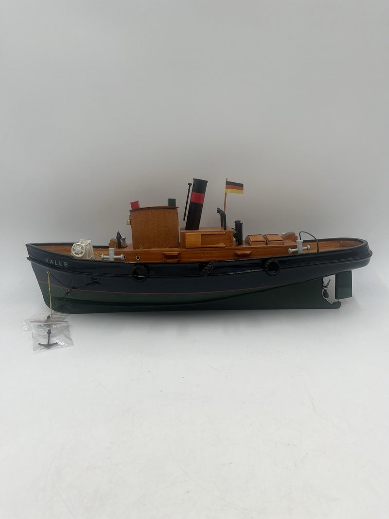 Handcrafted Wooden Boat with Green Trim Anna 2 Design