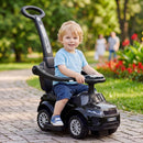 Aosom Multifunctional Black Push and Slide Toy Car with Sound and Light Features