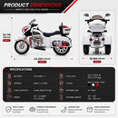 Rechargeable 12V Electric Motorcycle for Toddlers Aged 3-6