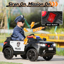 TOBBI 12V Police Electric Ride-On Car for Kids Aged 1-8