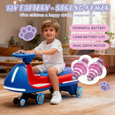 12V Dual-Function Kids Electric Wiggle Car with Bluetooth, LED Lights, and Durable Frame for Ages 3-8