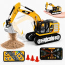 1/64 Scale Remote Control Excavator with Lights, Sounds, and App Features