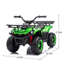 24V Electric Off-Road ATV for Kids with Bluetooth, LED Lights, and 160W Power - Blue
