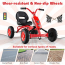 Kids 4-Wheel Pedal Go Kart with Steering Handle for Toddlers
