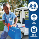 Kid Trax 6V Postal Service Ride-On Vehicle for Kids Ages 3-5, Max Weight 60 lbs, White