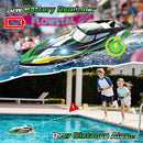 DEERC TX626 Kids' RC Boat, Speeds Over 20MPH, Capsize Recovery Feature, 24+ Minutes of Playtime