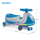 Flybar Kid Trax 6V Wiggle Car in Turquoise Blue for Children Aged 3 to 8