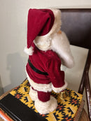 VTG 1950's Rubber Face Santa Works Automaton Bell 13" Tin Toy Made in Japan NOS
