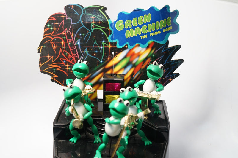 Vintage 1989 Green Machine Frog Band Toy with Working Lights, Sound-Activated Features