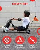24V Kids Electric Go Kart, 360° Spin Drift Racer, Black