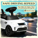 White Dual-Function 6V Electric Ride-On Car for Children