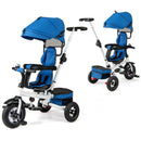 Costzon 5-in-1 Toddler Tricycle with Adjustable Push Handle and Swiveling Seat