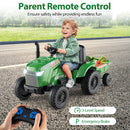 Dual Function Kids Ride-On Tractor 12V Battery Operated Toy Car with Remote Control