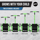 EzyRoller Green Steel Frame Ride-On Toy for Kids Ages 3-12+, Supports 154 lbs