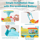 Battery-Powered Electric Ride-On Train Set with 16 Track Pieces for Kids