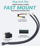 High-Volume Dual Tone Car Horn Kit with 1 to 2 Splitter for Snail Train Sounds