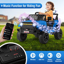 12V Children's Electric Truck with Parental Control, 3 Speed Settings, LED Lights, and Music Feature