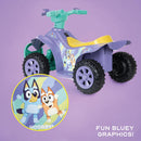 Bluey - 6V Ride-On ATV for Kids with Rechargeable Battery and Reverse Function