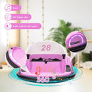 12V Remote Control Bumper Car for Kids with 360 Spin, LED Lights, MP3, and USB - Pink