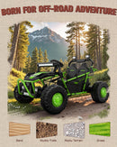 36V Electric 2-Seater UTV for Kids Ages 6+, 400W Power, 5-8 MPH, 14" Wheels