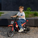 24V Electric Dirt Bike for Kids with Rear Suspension, Red