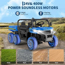 Electric Blue 2-Seater Dump Truck for Kids - 24V Ride On Vehicle