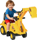 HOMCOM Kids Digger Ride-On Excavator Pull Cart with Horn for Ages 18-48 Months