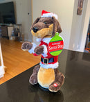 Kids of America Corp Animated Dachshund Plush "Santa Dog" Decoration