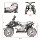 6V Green Children's Electric Quad ATV with Forward and Reverse Controls
