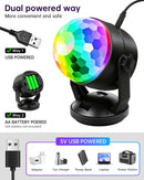 Luditek Sound-Activated Battery-Powered Black Disco Ball Party Lights