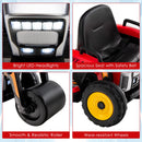 Children's Electric Road Roller 12V Ride-On Tractor with Remote, Music & LED Lights in Red