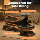 Wiggle and Twist Black Ride-On Car for Kids Ages 3+
