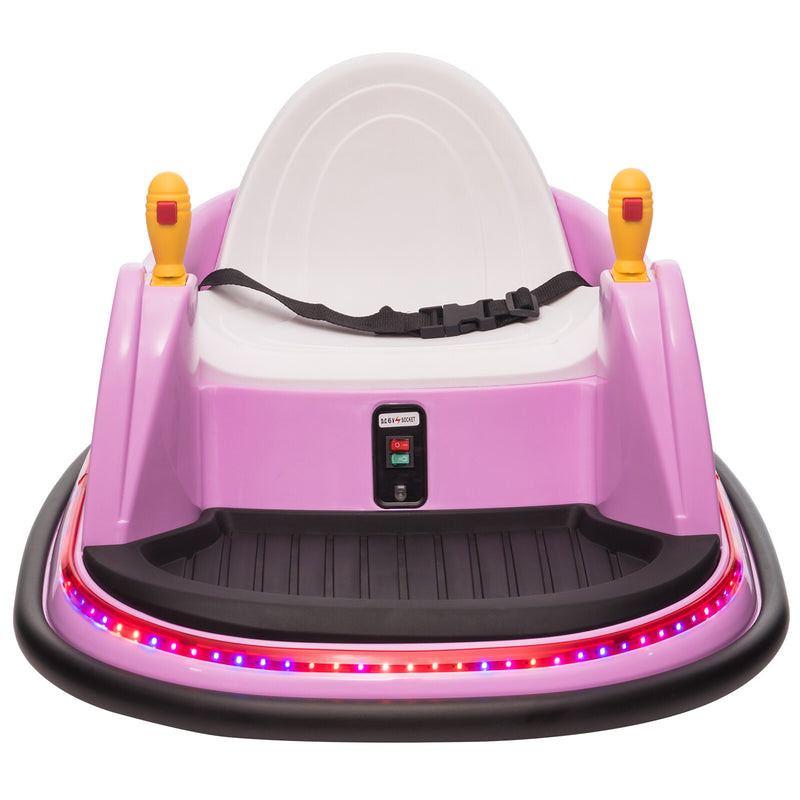 12V Electric Ride-On Bumper Car for Toddlers with 360 Degree Spin and Remote Control