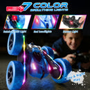 Zalneo Blue 4WD Remote Control Stunt Car with 360° Flip, 6.4 x 2.9 inches